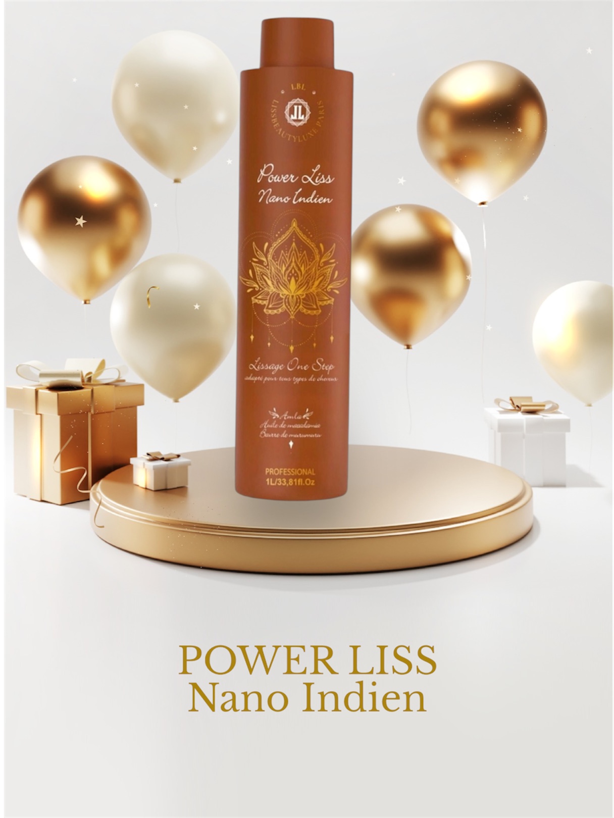 Kit De Lissage Brésilien Power Liss Nano Indien - à L'huile D'argan, Amla Et Beurre De Murumuru